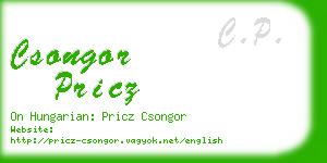 csongor pricz business card